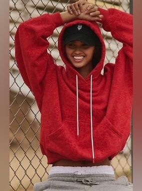 FP Movement Final Call Flocked Velvet Hoodie